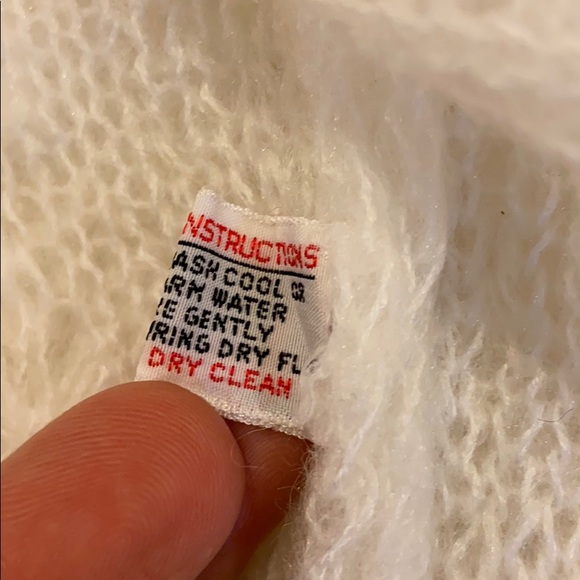 Vintage S-M White Ivory Wrap Crop Sweater Tie - Picture 10 of 13